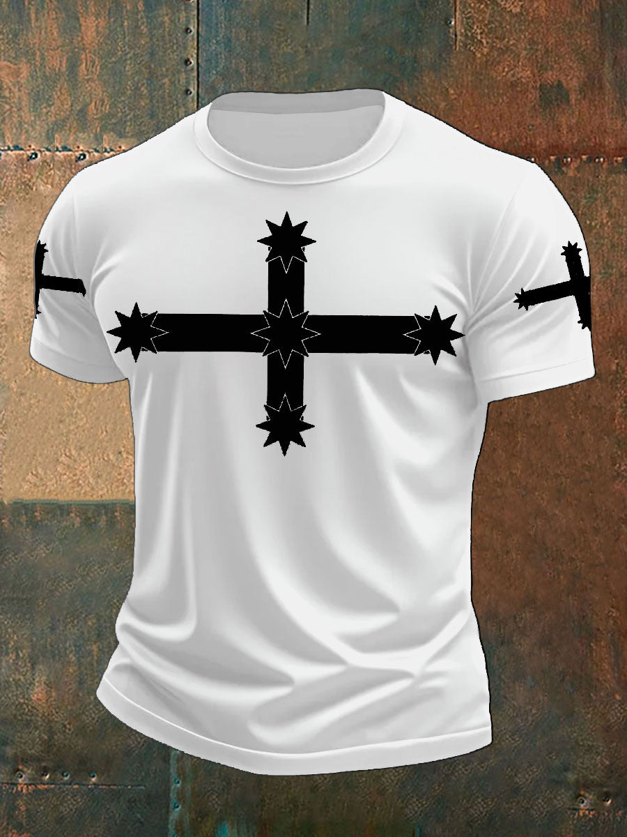 Men's AU Eukera Flag Printed T-shirt