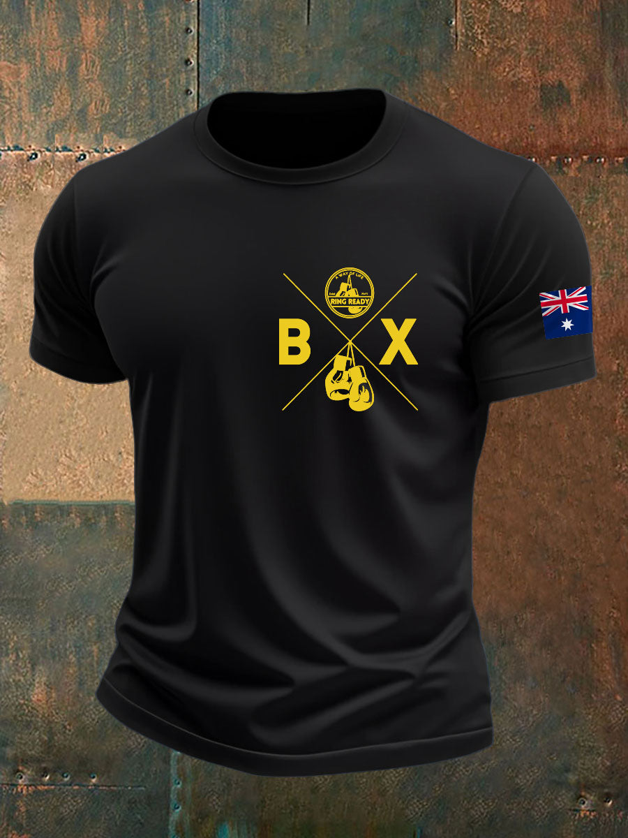 Men's Boxing Lover Printed T-shirt