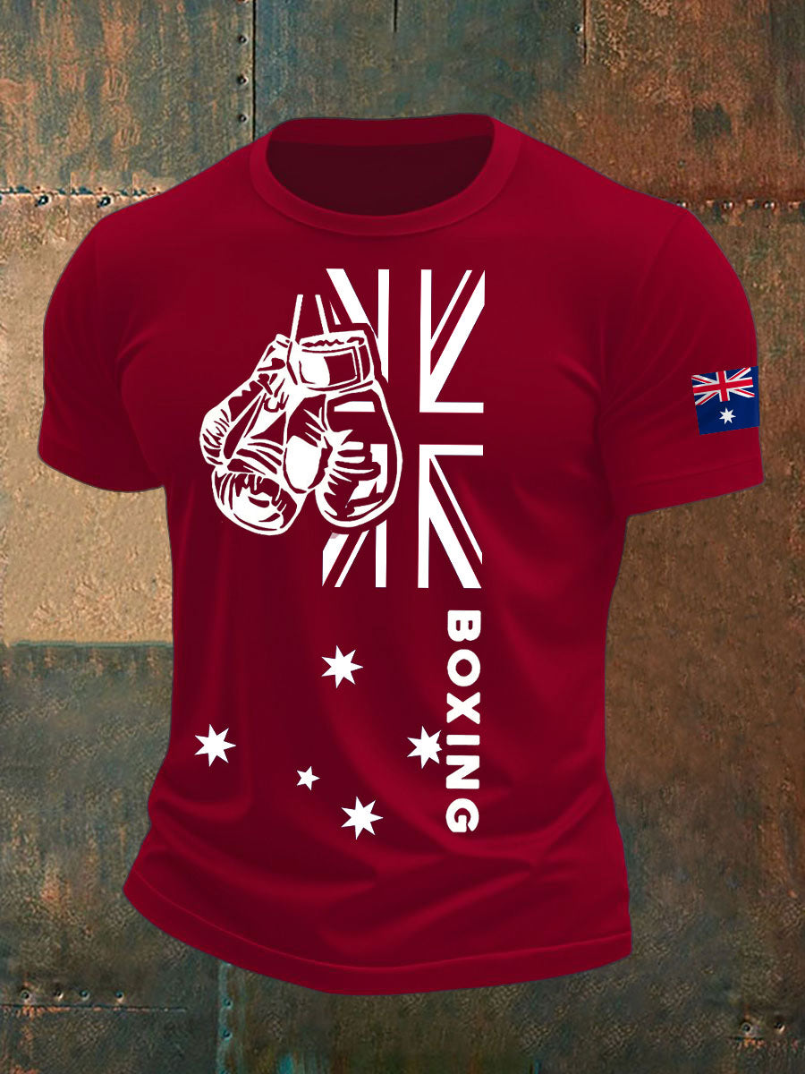 Men's Boxing Lover Printed T-shirt