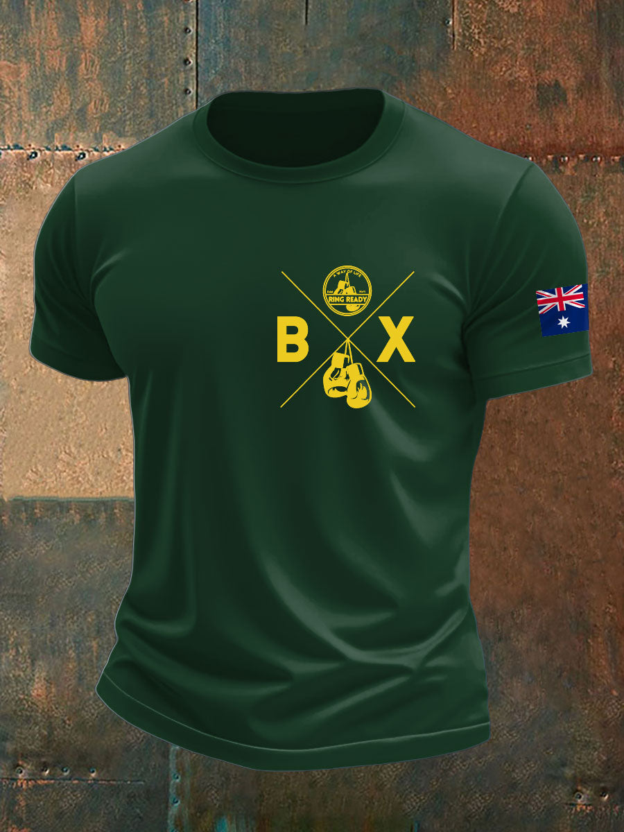 Men's Boxing Lover Printed T-shirt