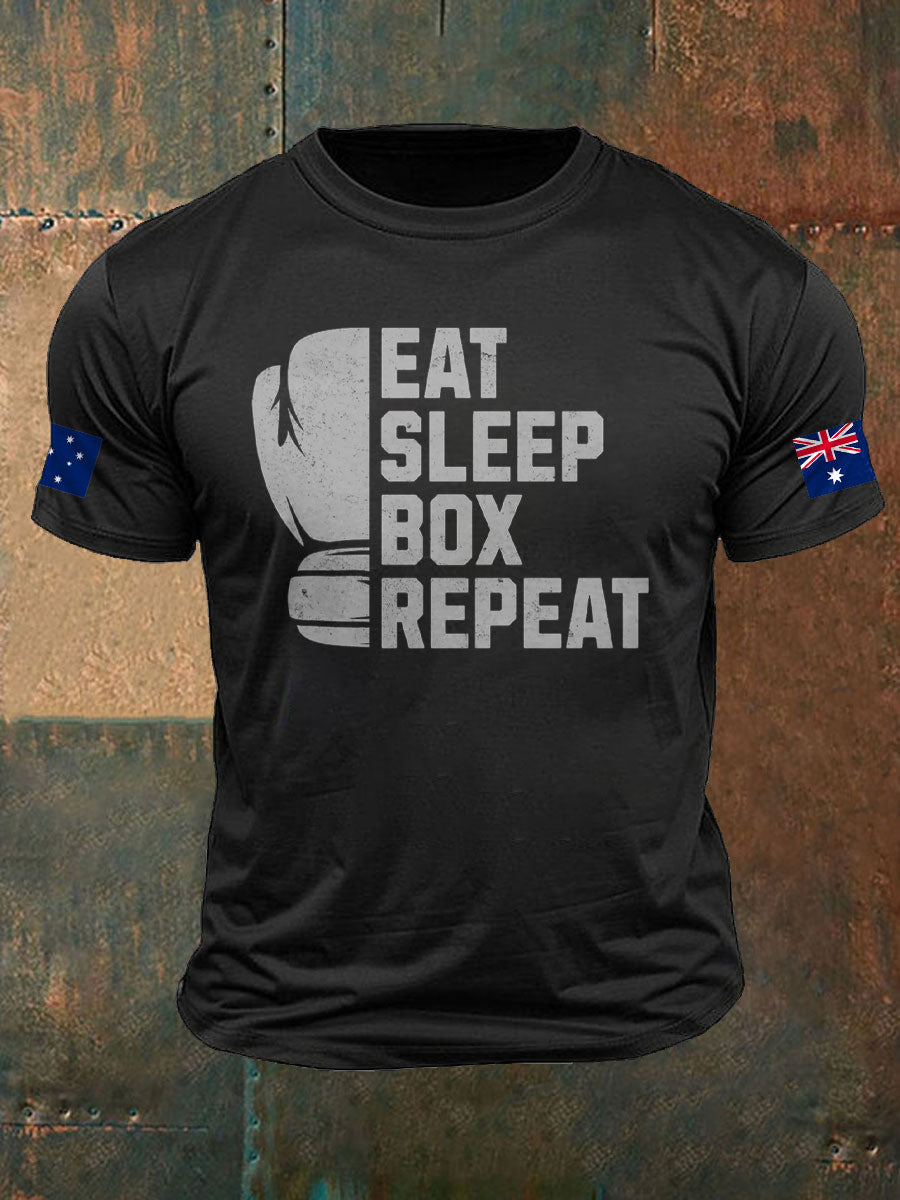 Men's Boxing Lover Printed T-shirt