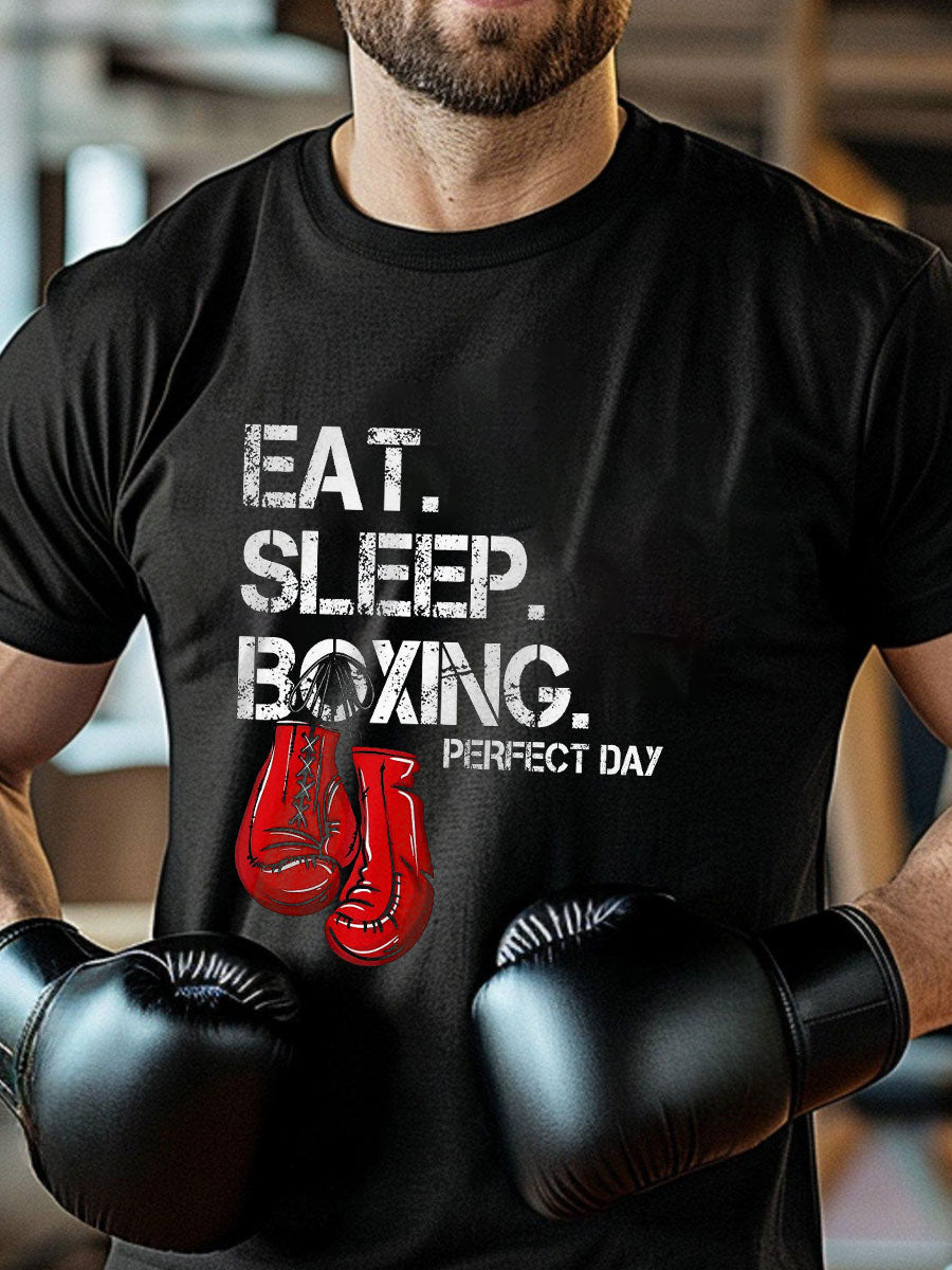 Men's Boxing Lover Printed T-shirt