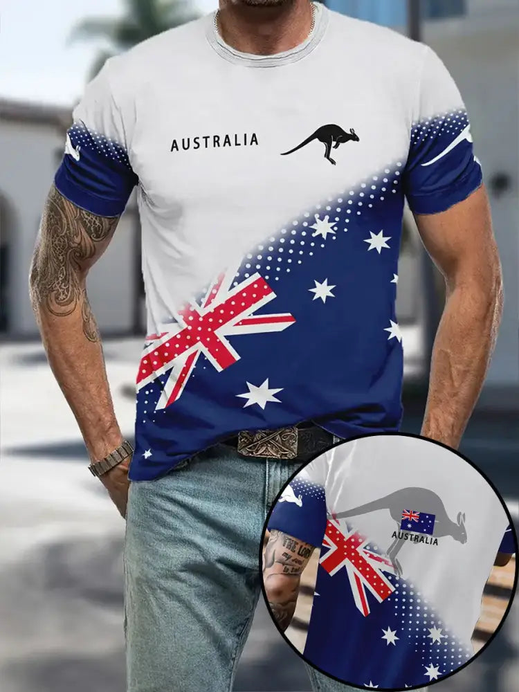 Men’s Australia Patriotic Printed T-shirt