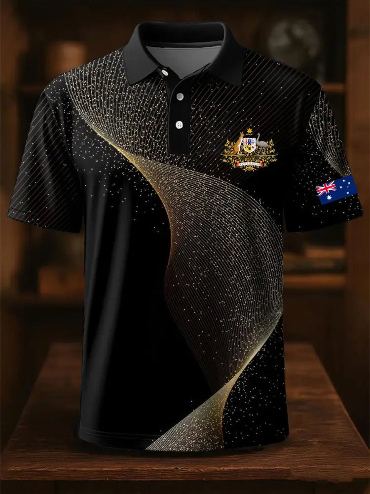 Men’s Australia Short Sleeve Printed Shirt As picture / S