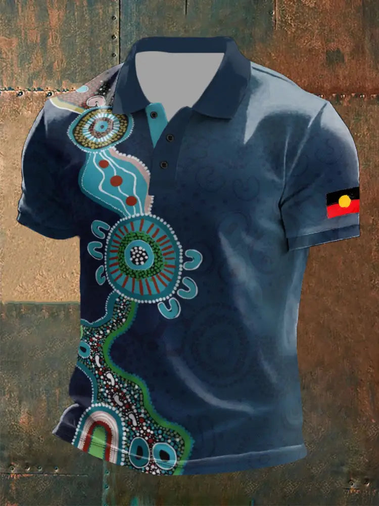 Men’s Australian Aboriginal tops As picture / S Polo