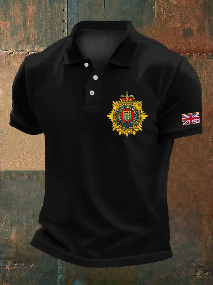 Men’s Business Style Badge Top Black / S