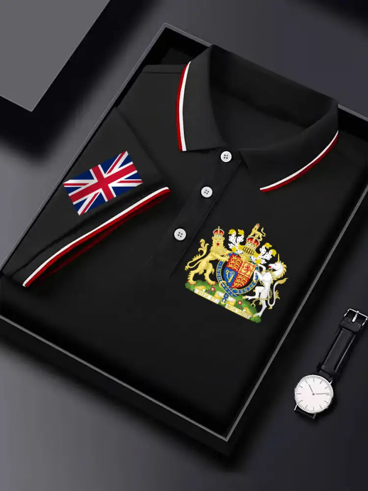 Men’s United Kingdom Print Short Sleeve Shirt Black / S