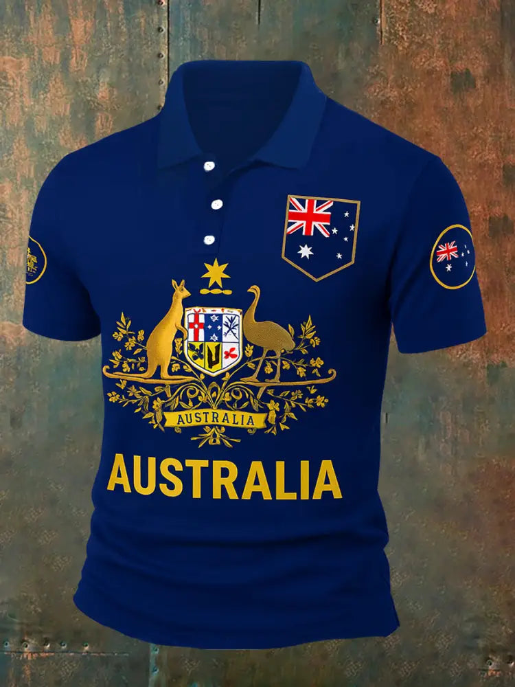 Men’s Vintage Australian Holiday Smart Casual Polo Shirt A / S