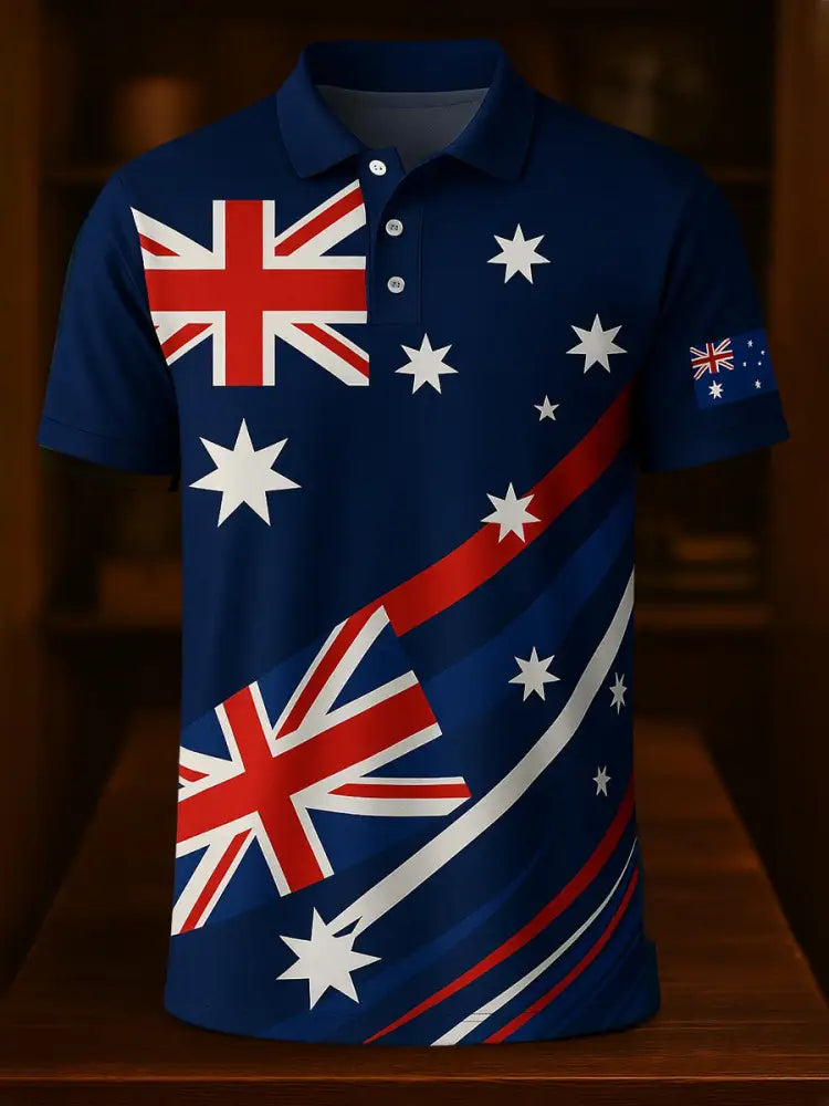 Men’s Vintage Australian Holiday Smart Casual Polo Shirt A / S