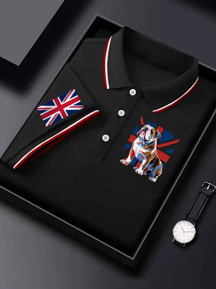 Men’s Vintage British Bulldog Casual Shirt Black / S