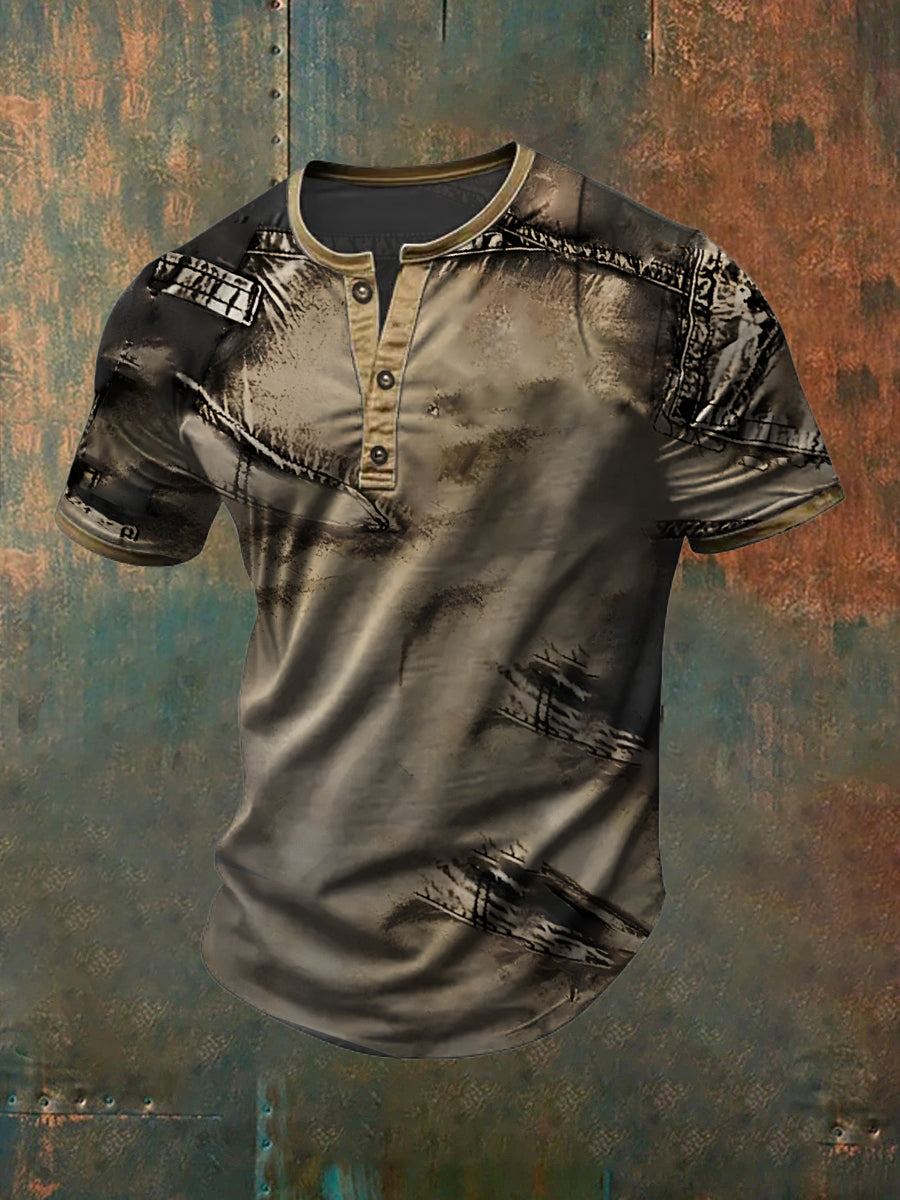 Men's Vintage Holiday Business Casual Polo Shirt
