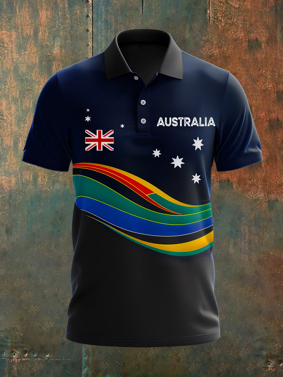 Men's Vintage Australian Casual Polo Shirt