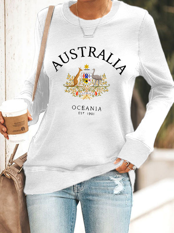 Women's Australian Flag Print fitted sweatshirt