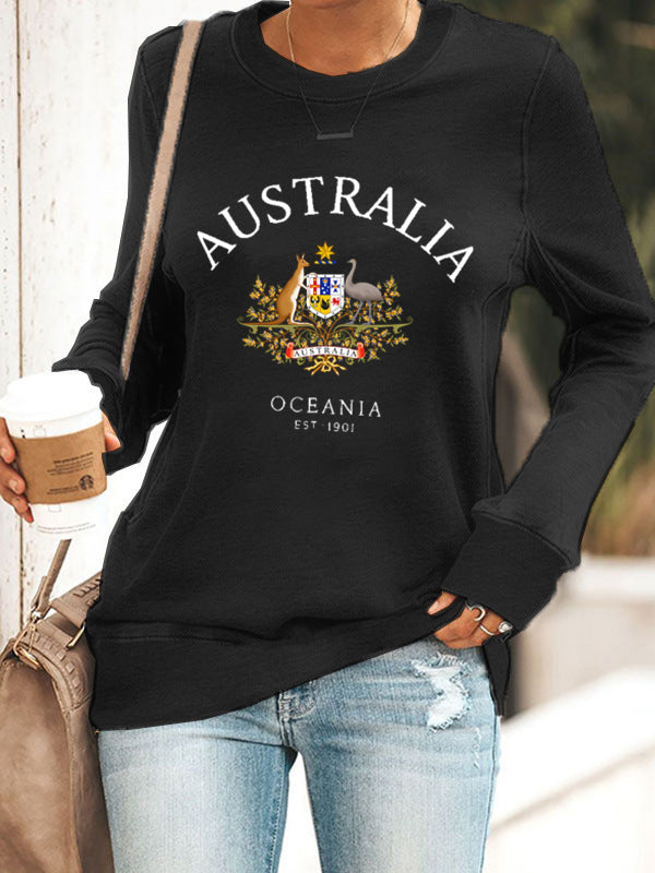 Women's Australian Flag Print fitted sweatshirt