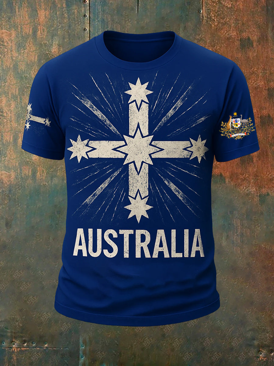 Men's Vintage Australian Eureka Flag Casual T-Shirt