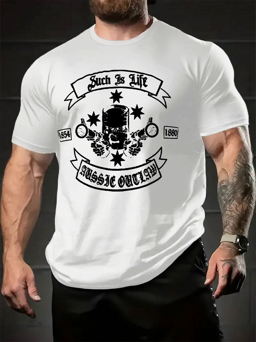 Men's AU Aussie Eereka Flag OutlawPrinted T-shirt