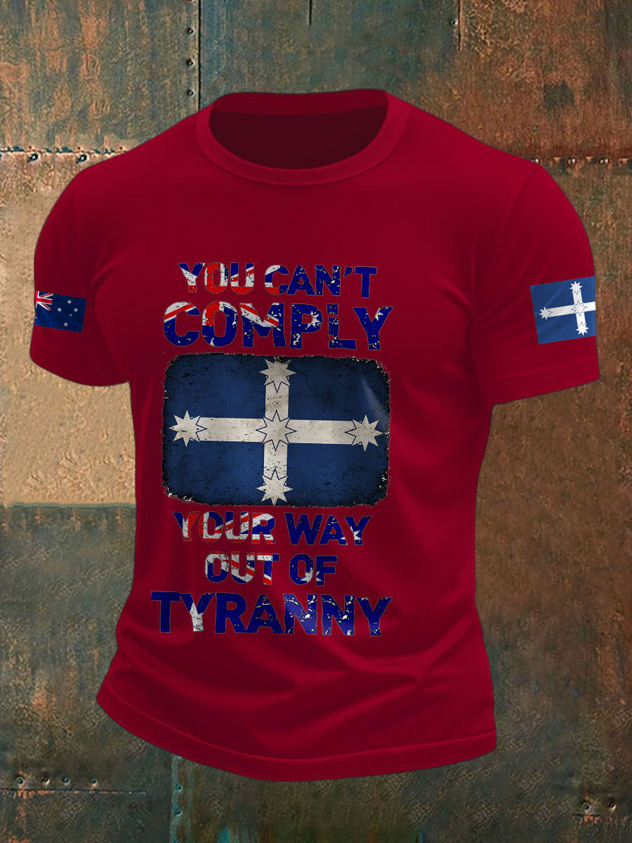 Men's AU Aussie Eereka Flag Printed T-shirt
