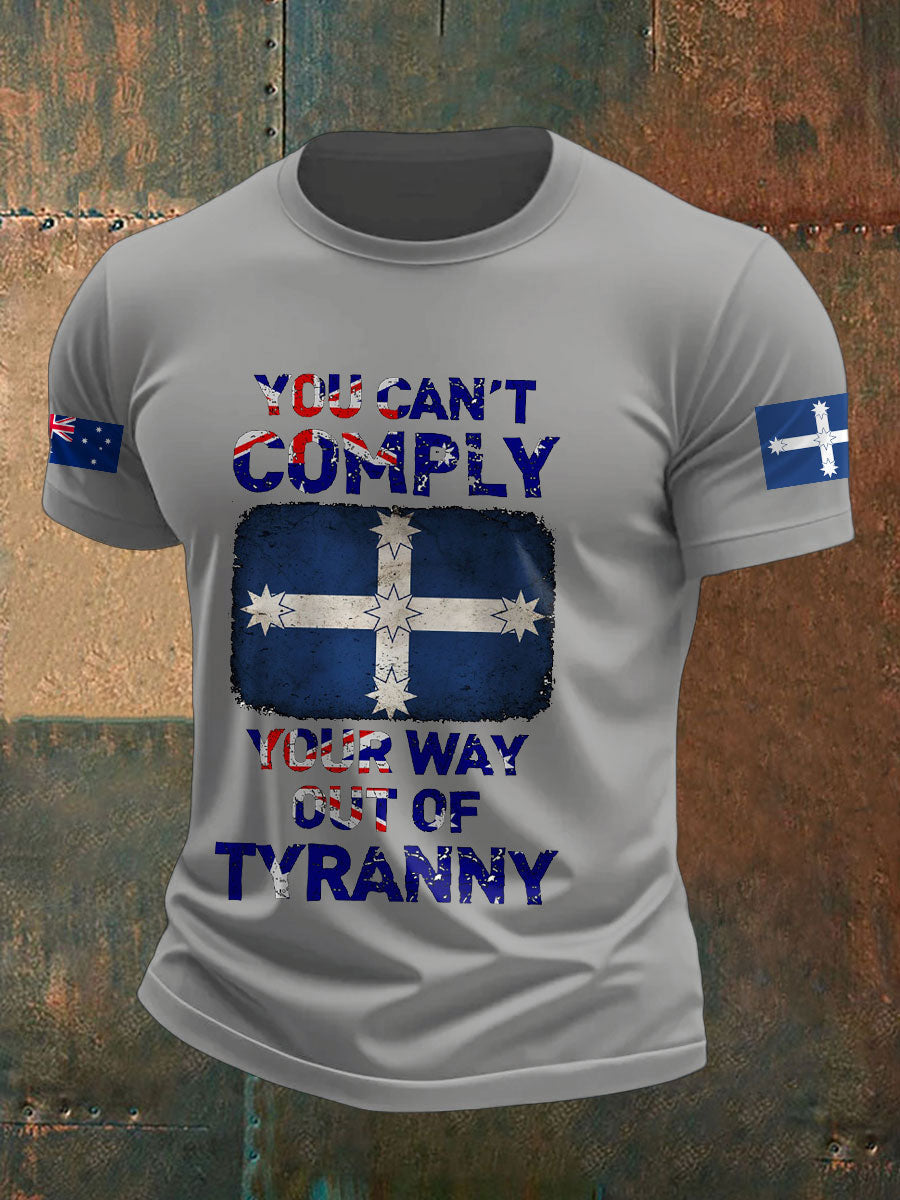 Men's AU Aussie Eereka Flag Printed T-shirt