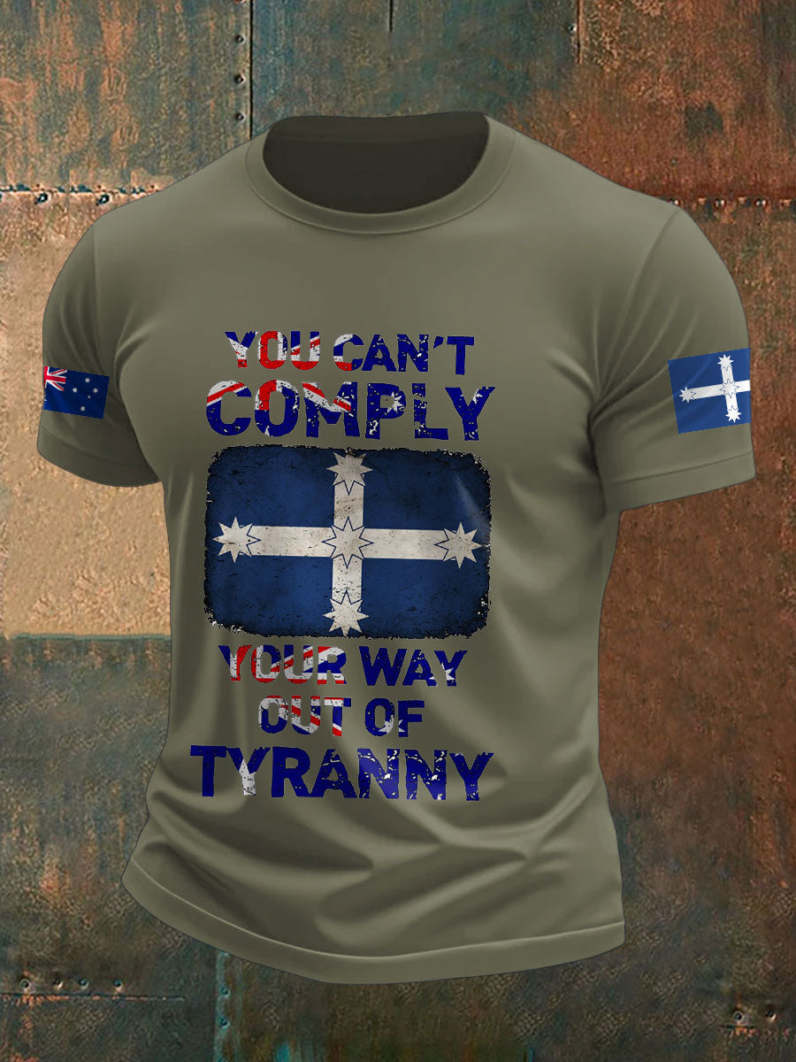Men's AU Aussie Eereka Flag Printed T-shirt
