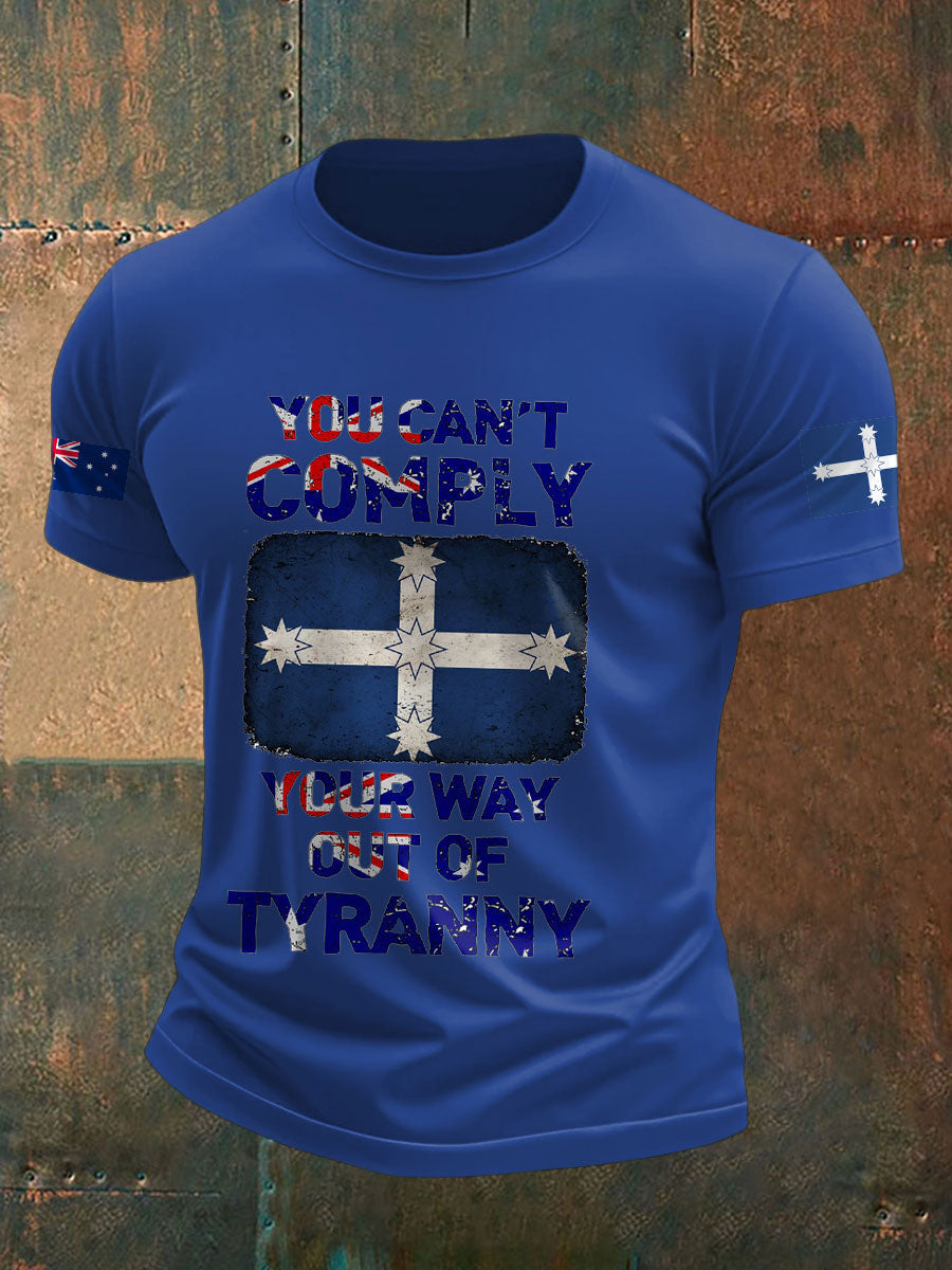 Men's AU Aussie Eereka Flag Printed T-shirt