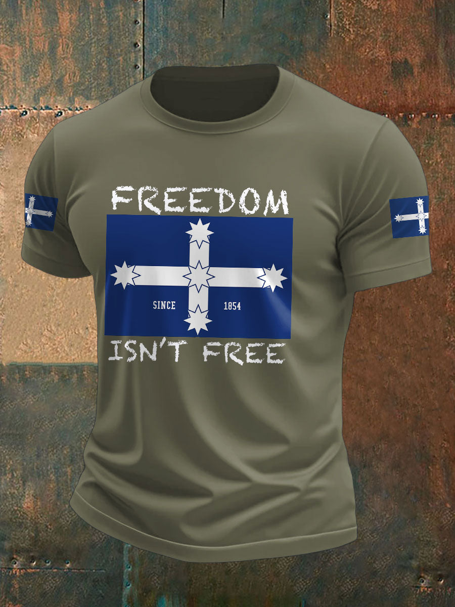 Men's AU Aussie Eereka Flag Printed T-shirt