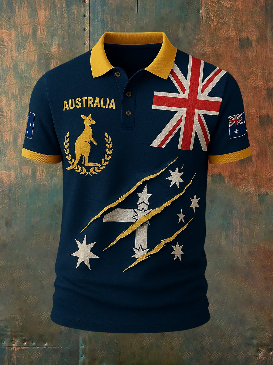 Men's Vintage Australian Casual Polo Shirt