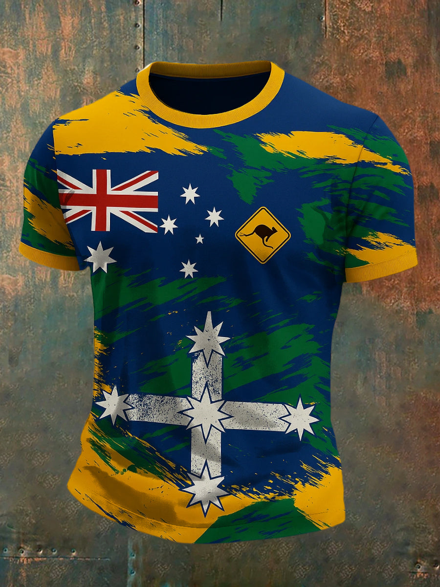 Men's Vintage Australian Eureka Flag Casual T-Shirt