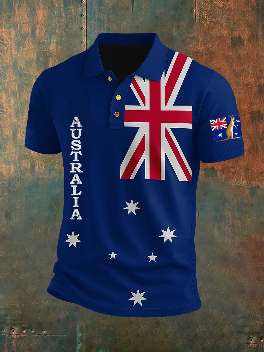 Men's Vintage Australian Casual Polo Shirt