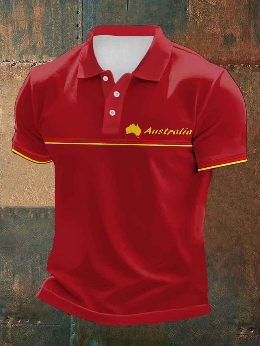 Men's Australian Aboriginal Cultures Printed Xasual Tops