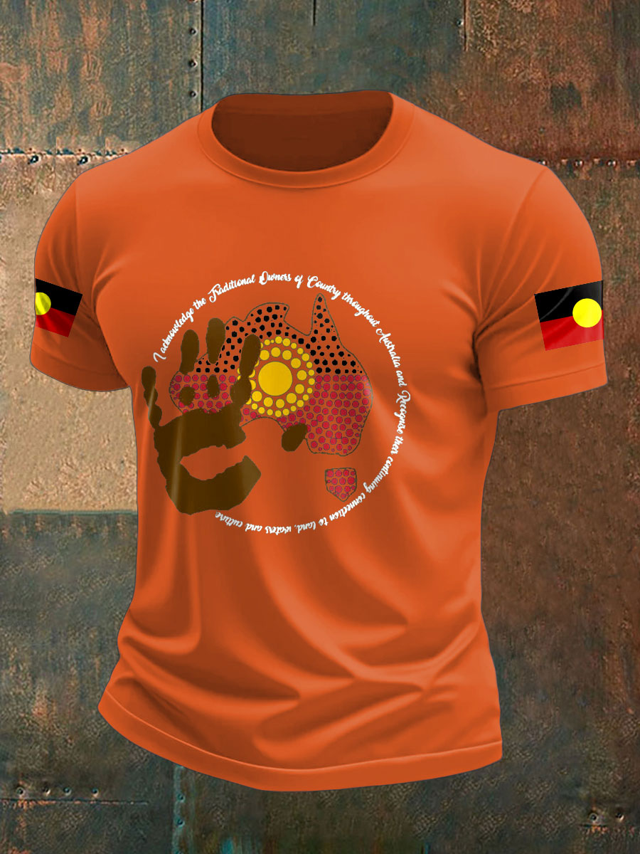 Men's Australian Aboriginal Cultures Printed T-shirt