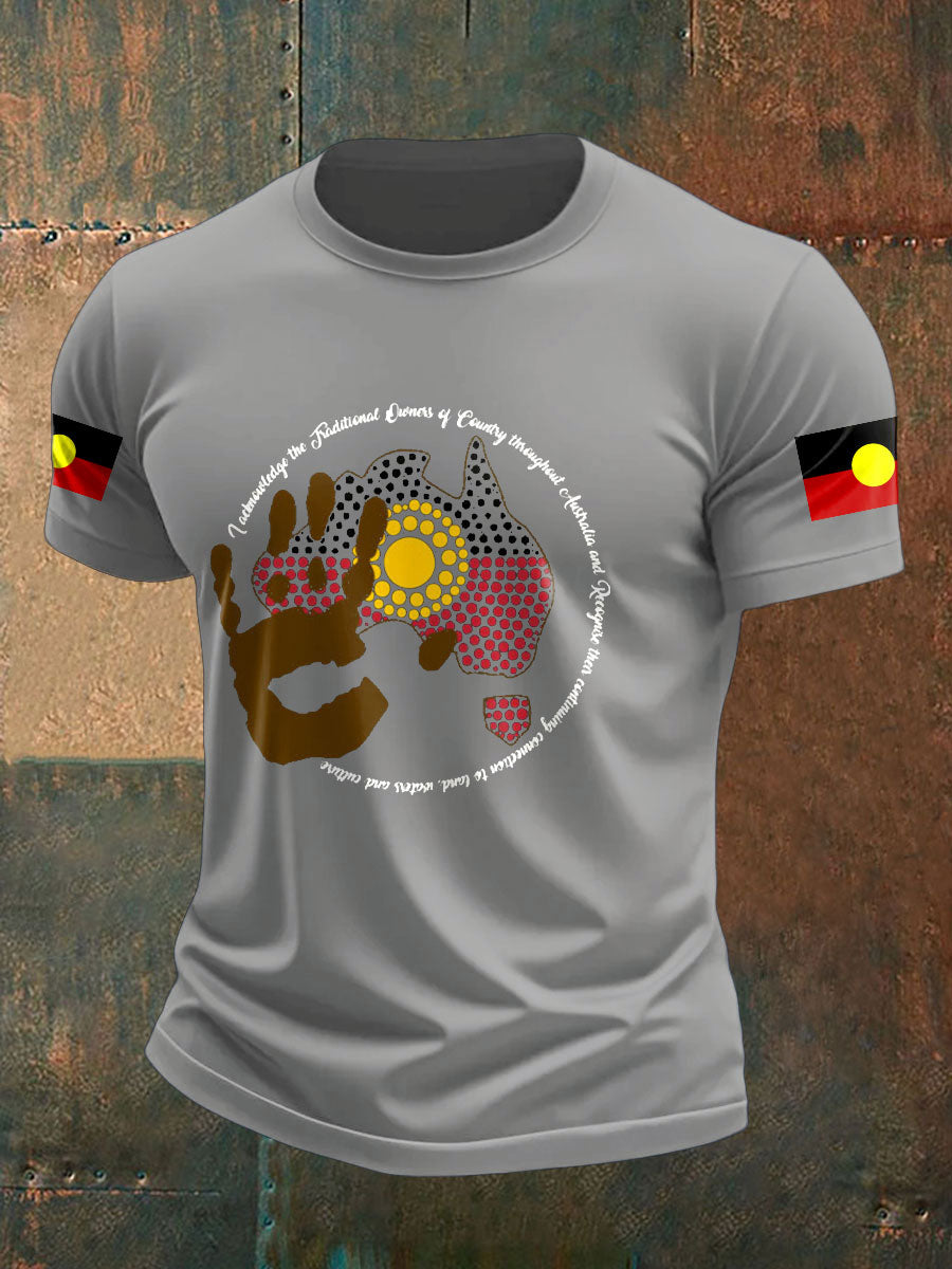 Men's Australian Aboriginal Cultures Printed T-shirt