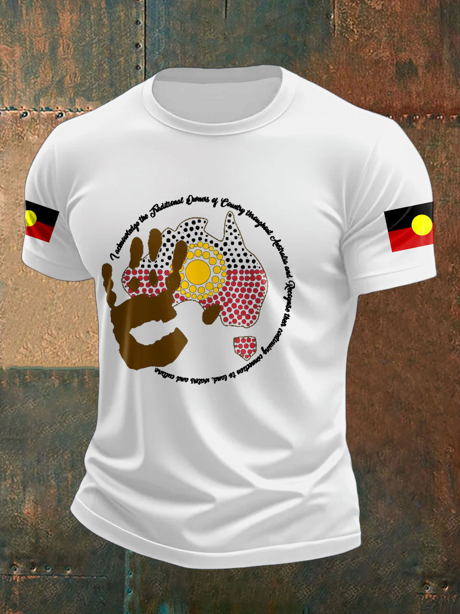 Men's Australian Aboriginal Cultures Printed T-shirt