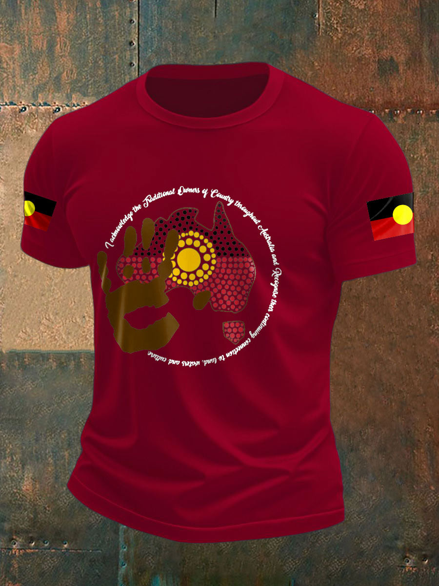 Men's Australian Aboriginal Cultures Printed T-shirt