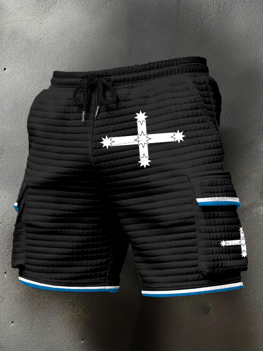 Men's AU Eureka Flag Printed Shorts