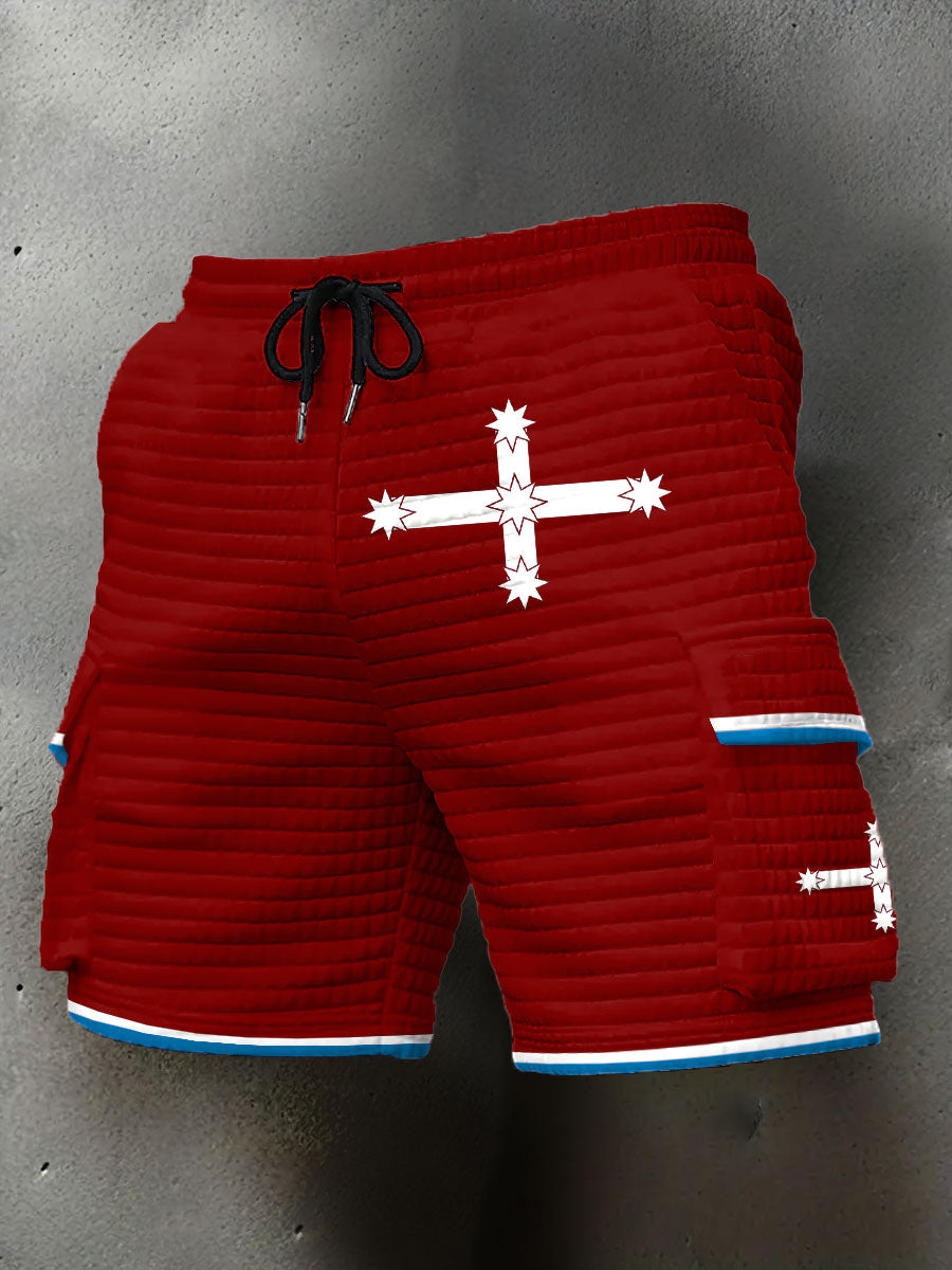 Men's AU Eureka Flag Printed Shorts