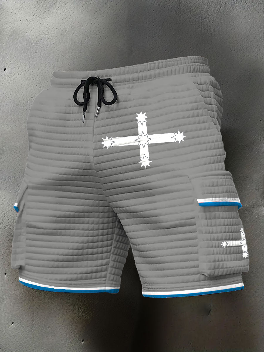 Men's AU Eureka Flag Printed Shorts
