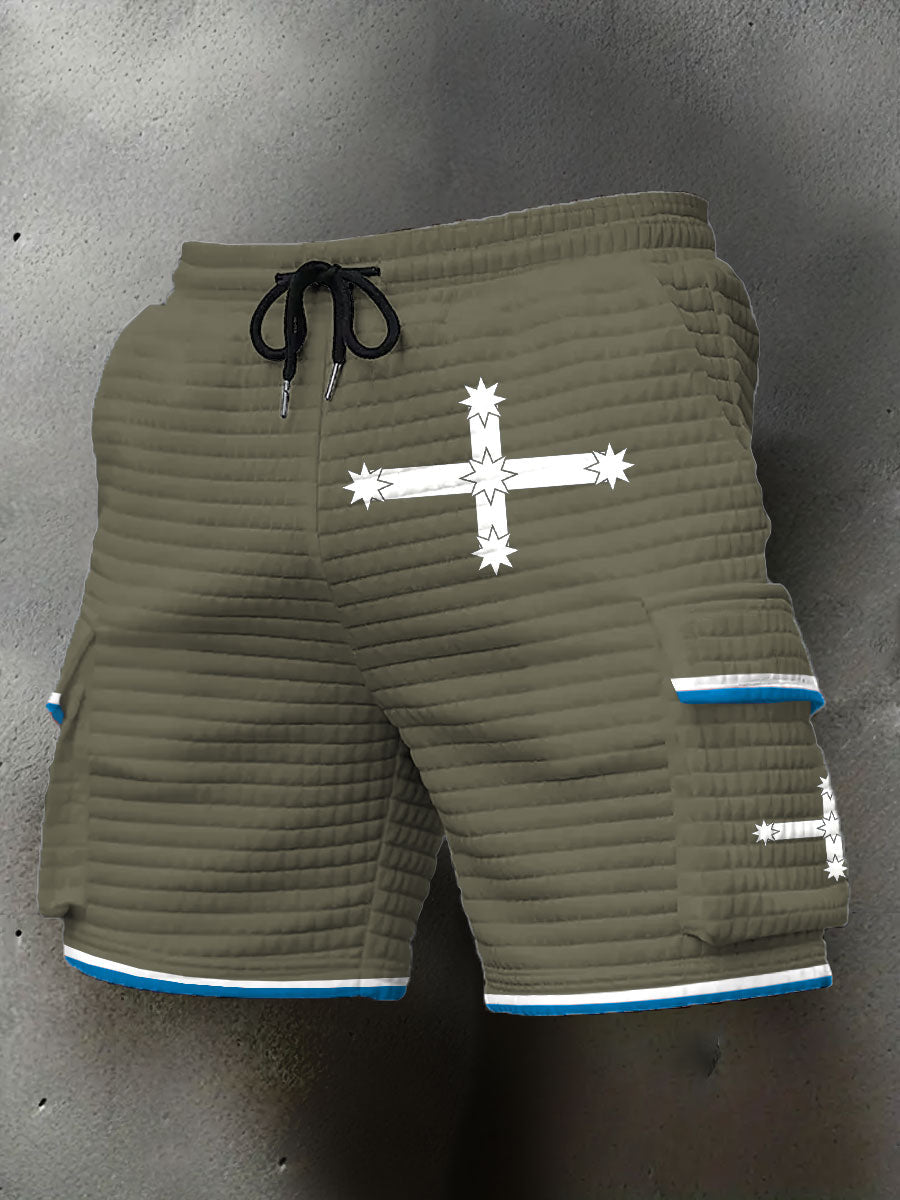 Men's AU Eureka Flag Printed Shorts
