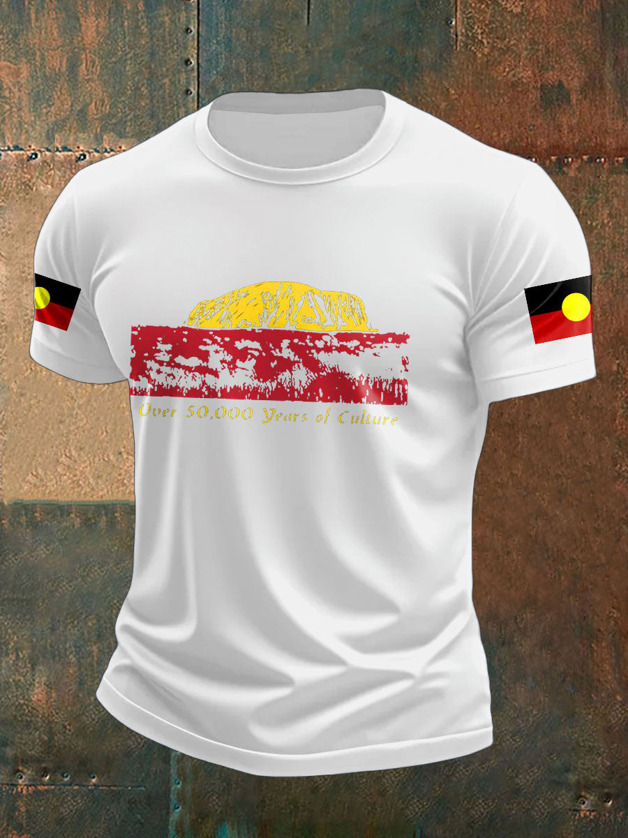 Men's Australian Aboriginal Cultures Printed T-shirt