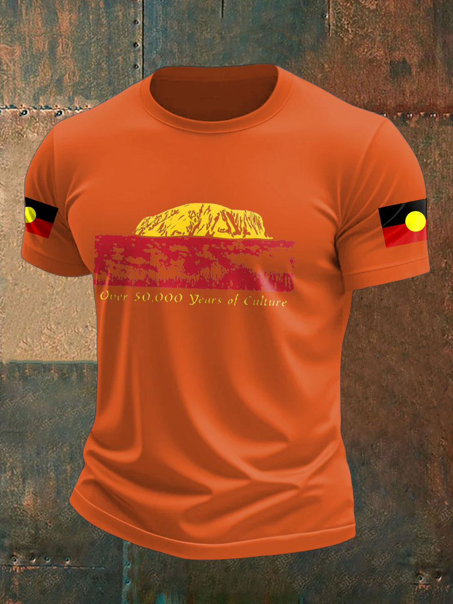 Men's Australian Aboriginal Cultures Printed T-shirt