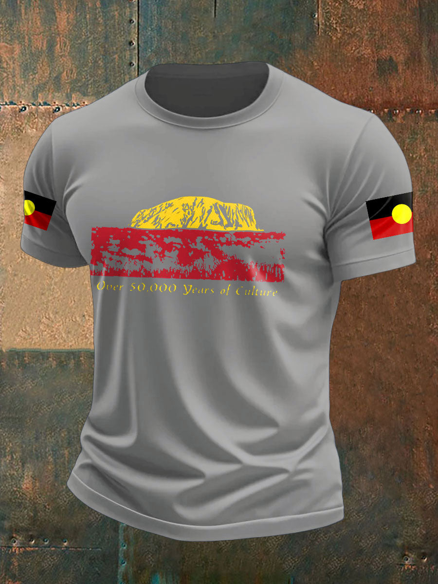 Men's Australian Aboriginal Cultures Printed T-shirt