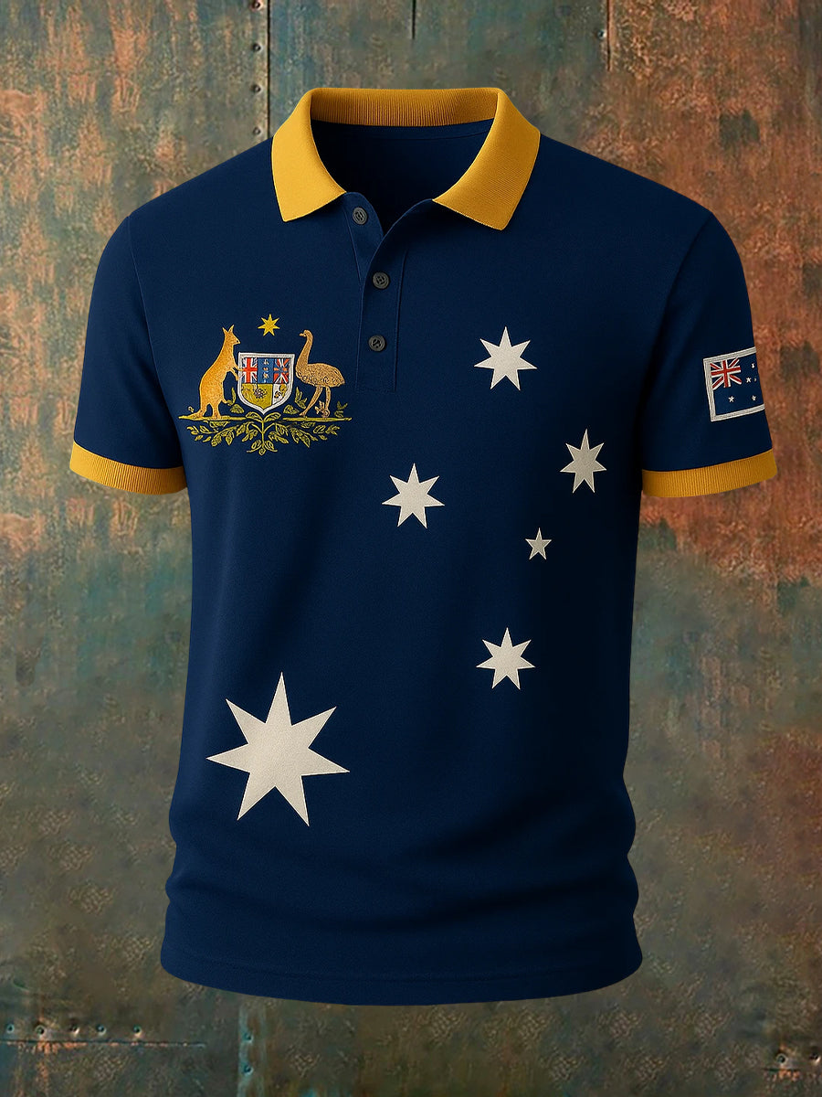 Men's Vintage Australian Casual Polo Shirt