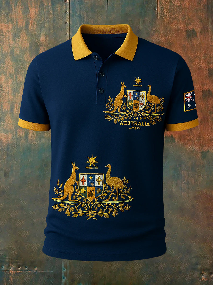 Men's Vintage Australian Casual Polo Shirt