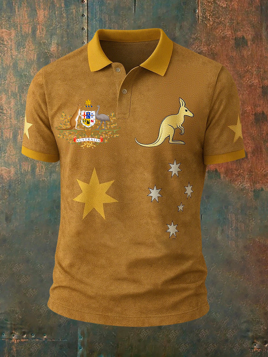 Men's Vintage Australian Casual Polo Shirt