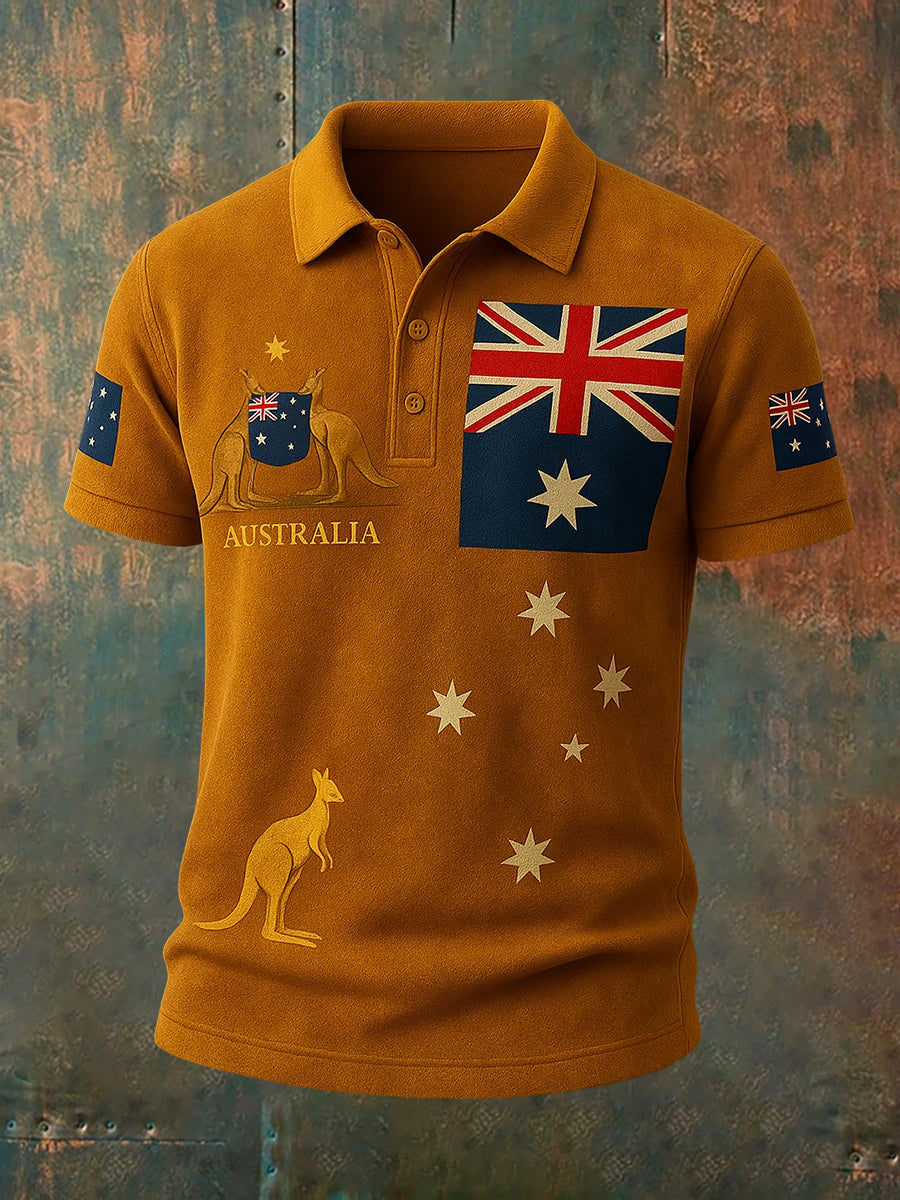 Men's Vintage Australian Casual Polo Shirt