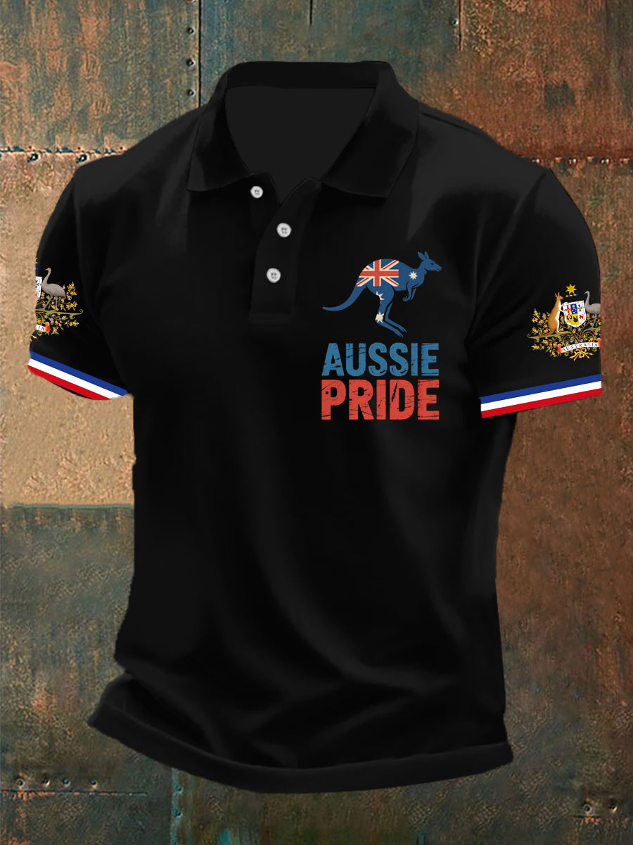Men's Kangaroo Australian Flag Short Sleeve Tee