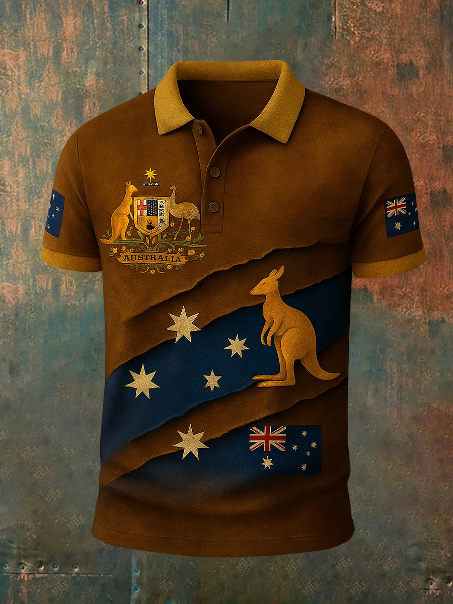 Men's Vintage Australian Casual Polo Shirt