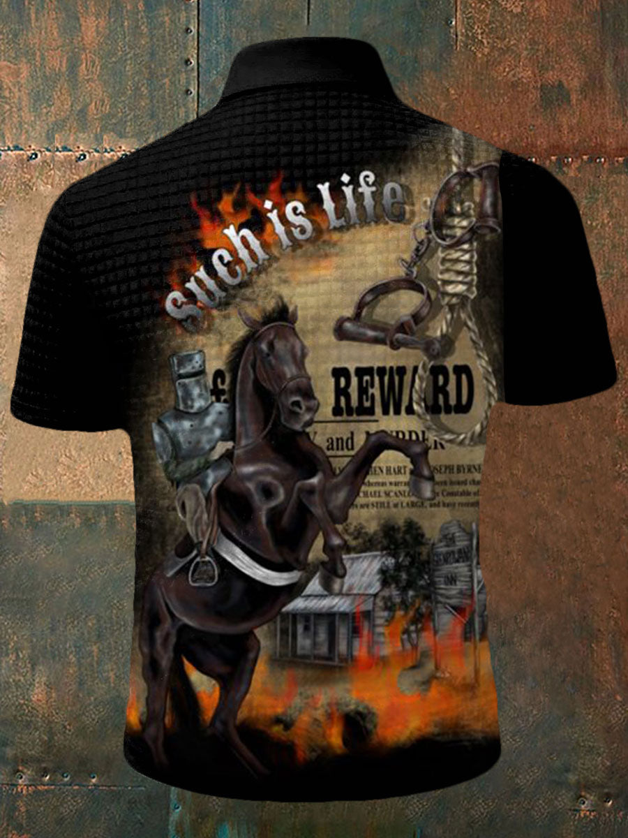 Men's Eureka Flag Aussie Outlaw Printed Casual Tops