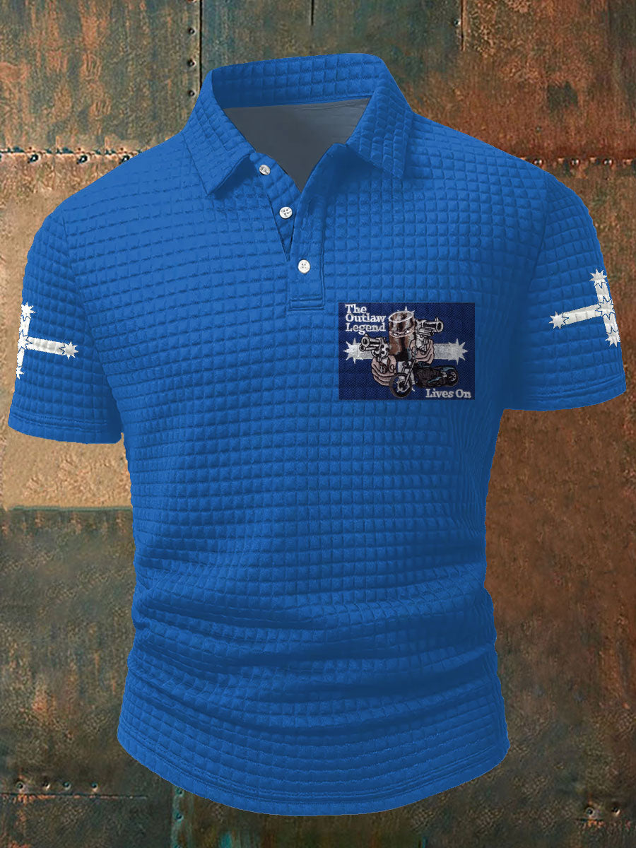 Men's Eureka Flag Aussie Outlaw Printed Casual Tops