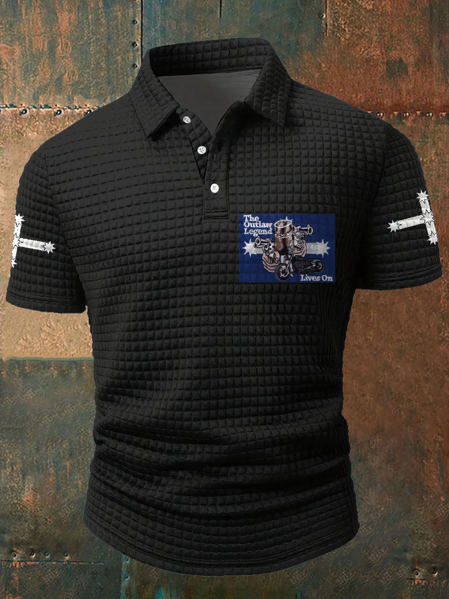 Men's Eureka Flag Aussie Outlaw Printed Casual Tops