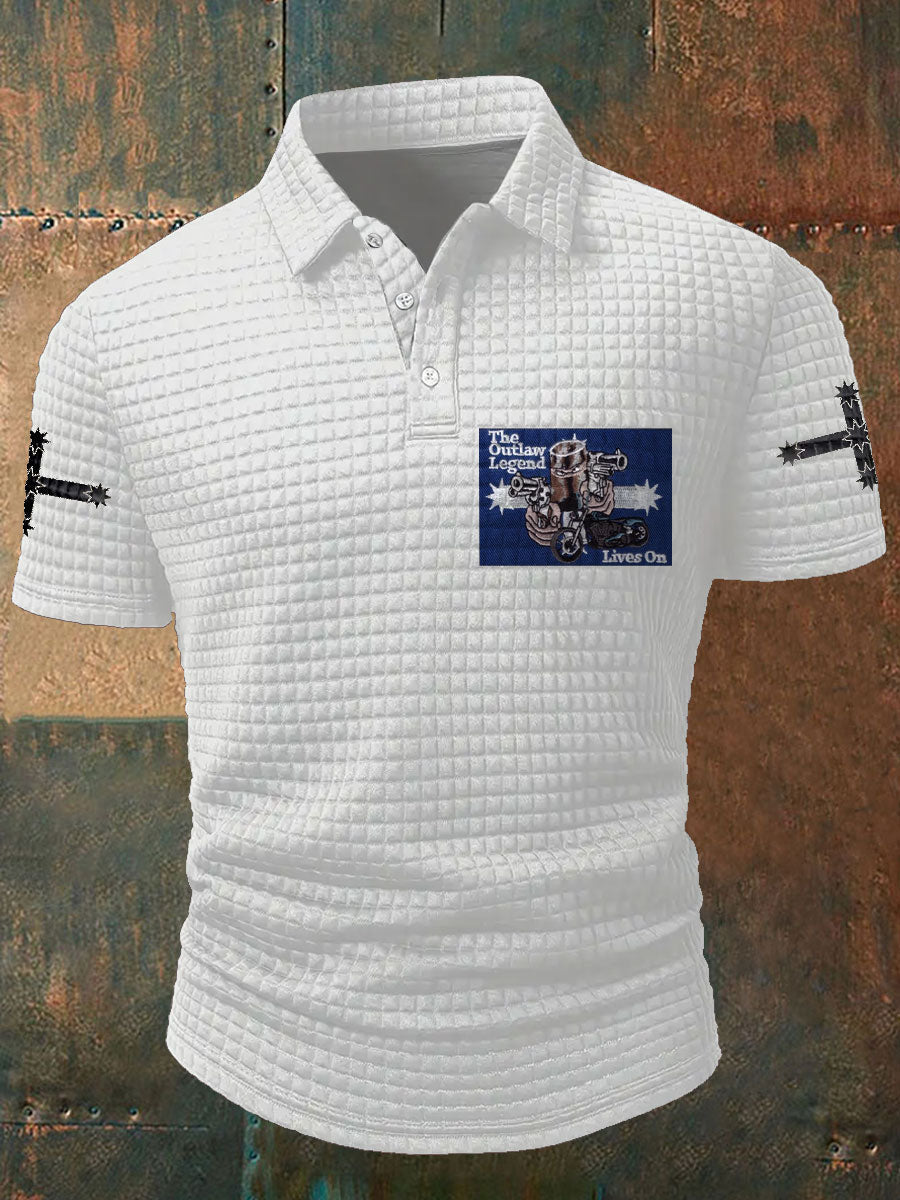 Men's Eureka Flag Aussie Outlaw Printed Casual Tops